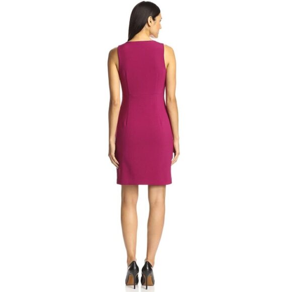 Trina Turk 'Suzy' Sleeveless V-neck Sheath Dress, Loganberry - Picture 2 of 2